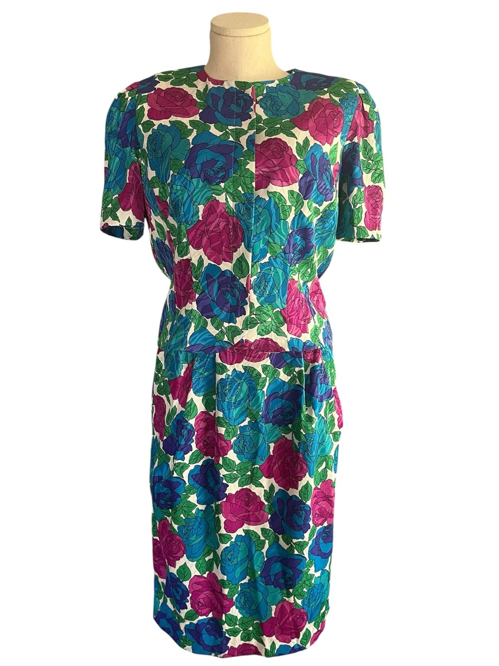 Vintage Papéll Petites Floral Blouse and Skirt Set
